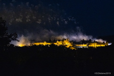 Embrasement de la cité de Carcassonne le 14 juillet 2019